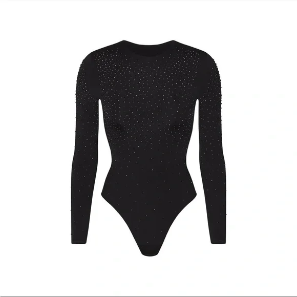 SKIMS x Swarovski™️ Long Sleeve Bodysuit - Picture 1 of 7